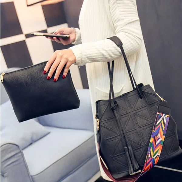 2 шт./компл. модные женские кожаные сумки мессенджеры на плечо цветные ремне с