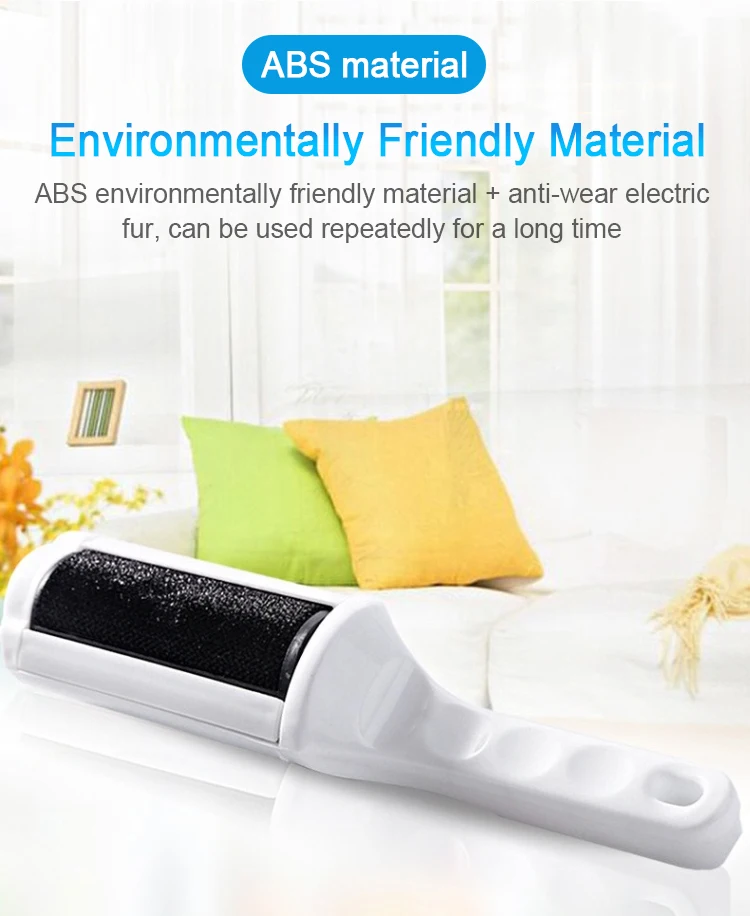 Dust Cleaning Sweeper Cloth Lint Cleaning Brush Tool Manual Sofa Carpet Bed Fur Stick Pet Hair Catcher Remover ABS Roller Brush