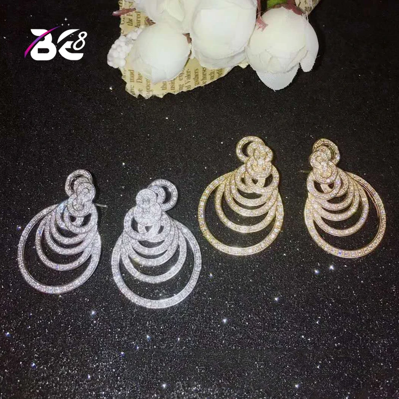 

Be 8 2018 Presents New Fashion Simple Little Round Stud Earrings AAA+ Zirconia Earings for Women Fashion Bride Earrings E729