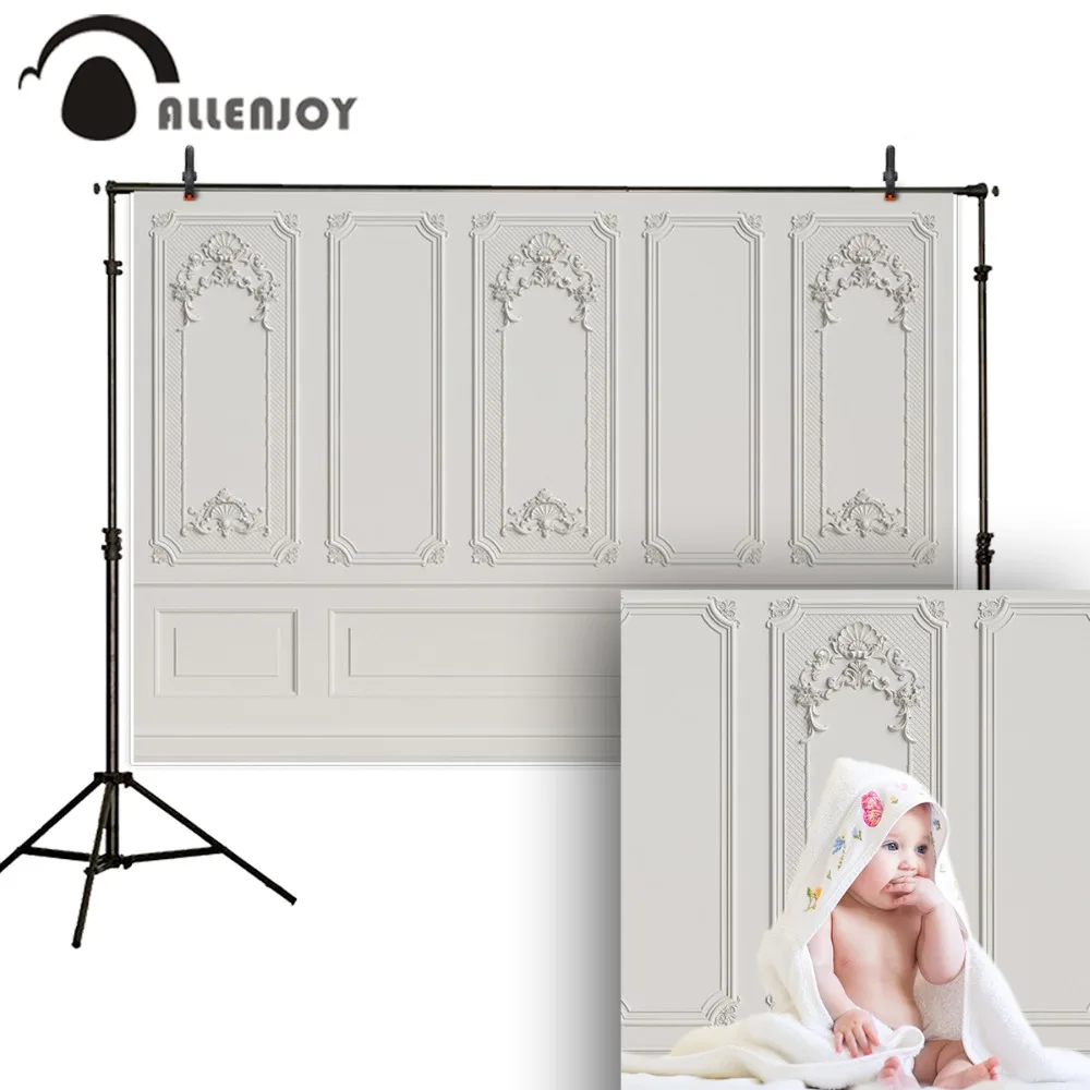 Allenjoy фото фон простой серовато-белый деревянный настенный цветочный каркас