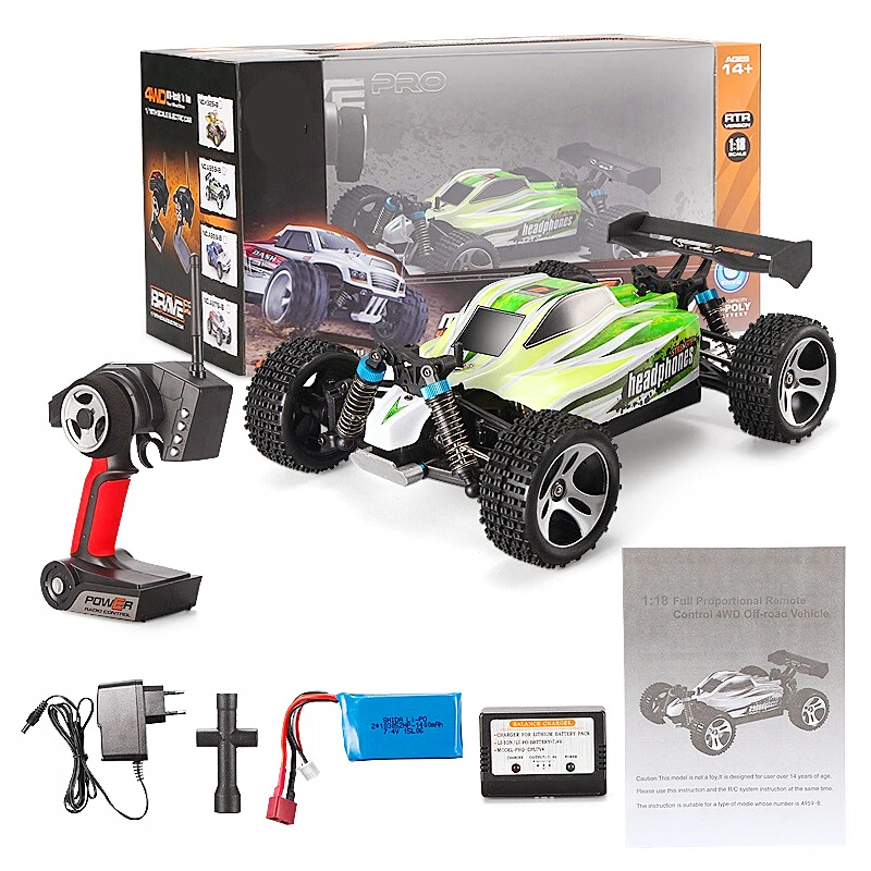 70 км/ч 1:18 4WD RC автомобиль A959 обновленная версия A959-B 2,4G Радиоуправляемый грузовик гоночный багги скоростной внедорожный автомобиль