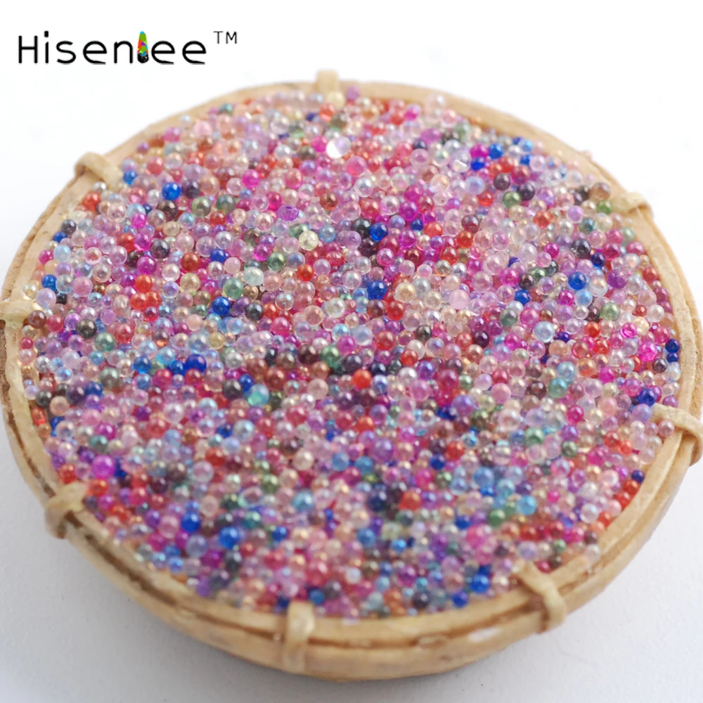 Миниатюрные блестящие бусины 20 г AB цвета микро жемчужины мини для маникюра 3D