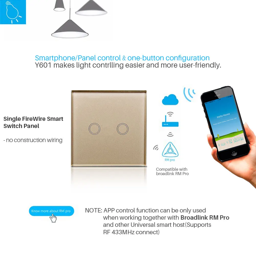 EU/UK Стандартный настенный сенсорный выключатель и переключатель Форма Smart ПДУ с