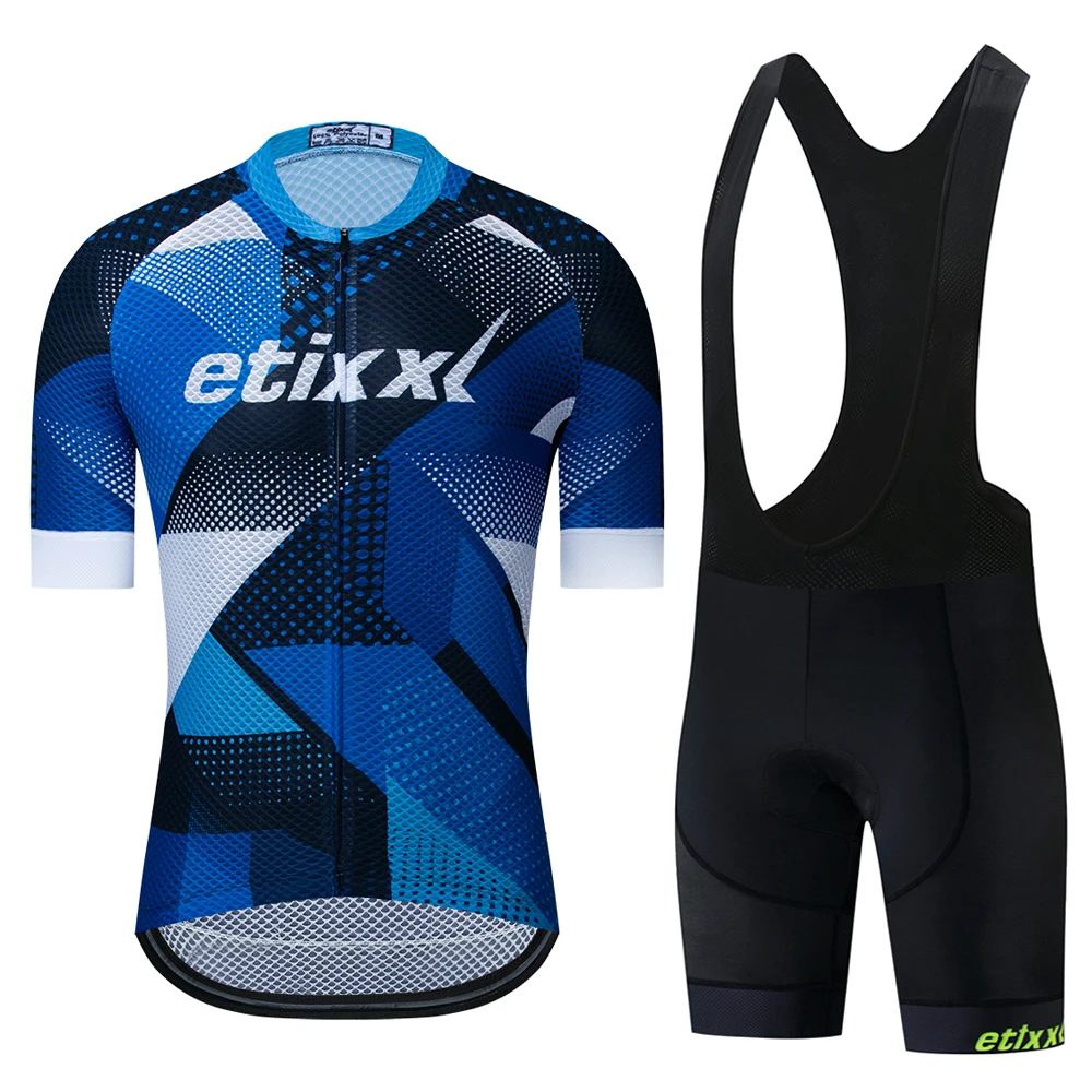 Bib Cycling Set 02 Etixxl новые высококачественные колготки дышащие с коротким рукавом комплекты велосипедной одежды MTB Pro match Велоспорт Джерси Набор маленький бренд - Цвет: Bib Cycling Set 02