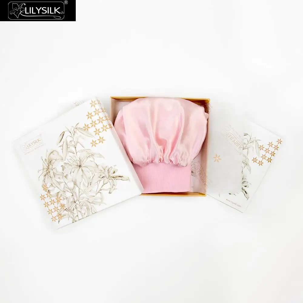 LilySilk шапка спящий шелк натуральный 19 Momme ночной головной убор для сна волосы один размер Ночной Люкс