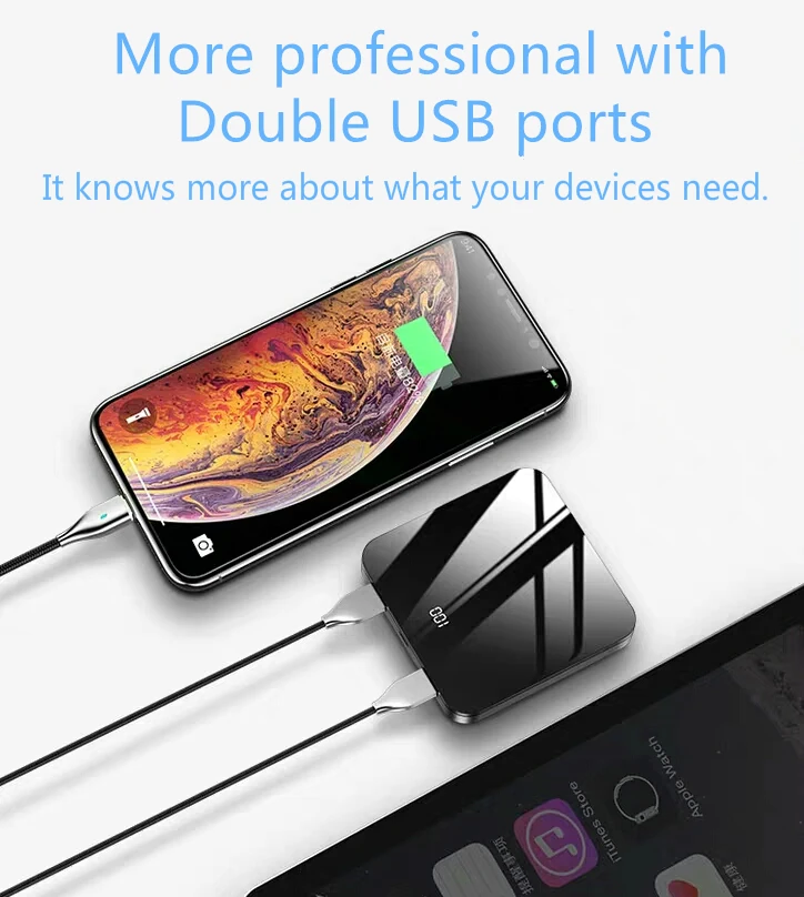 Mi ni power Bank 10000 мАч для iPhone X Xs Max портативный внешний аккумулятор power bank для samsung HUAWEI S9 S8 Note9 Xiaomi mi 9