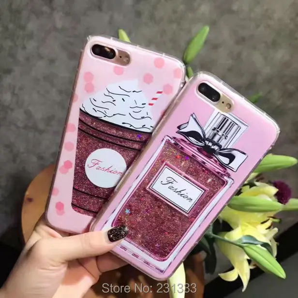 Чехол C-ku из мягкого ТПУ с жидким зыбучим песком и блестками для Iphone 7 PLUS 7plus 6 S