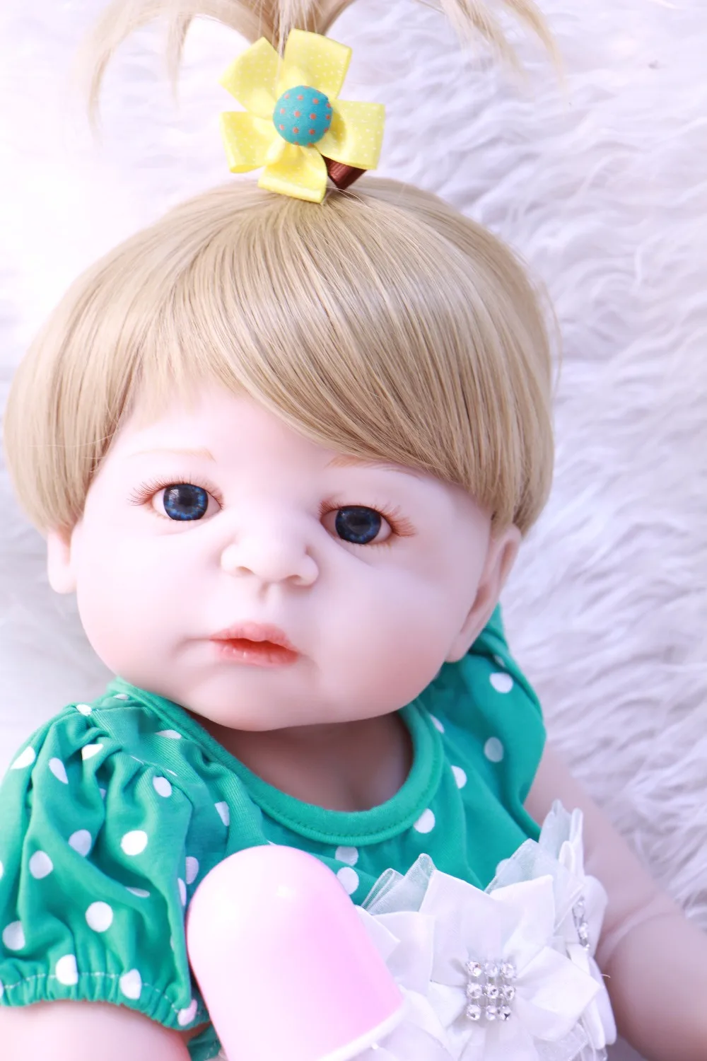 Куклы Reborn girl 22 дюйма 55 см полностью силиконовые куклы reborn baby светлые волосы