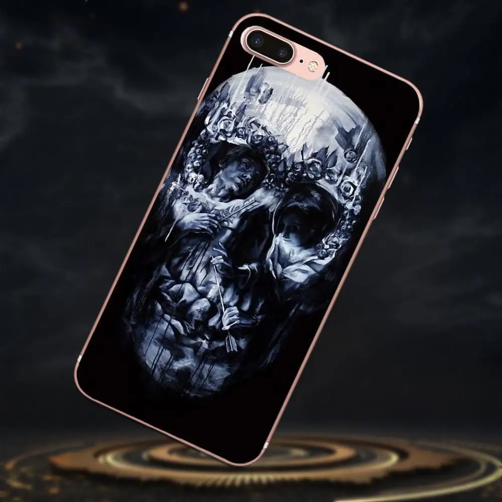 Silicone Cover Case For Galaxy Grand Alpha G850 Core2 Prime S2 I9082 A3 A5 A7 On5 On7 2015 2016 2017 Floral Skull Lovers | Мобильные