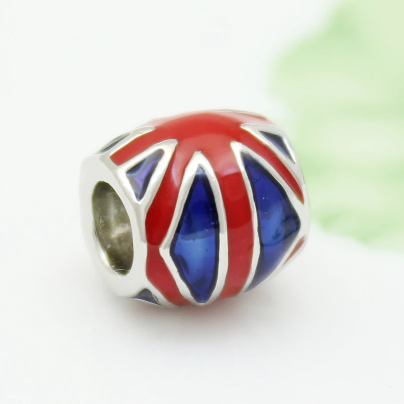 Pop Charm цилиндр Красный Британский рисовое слово флаг счастливый