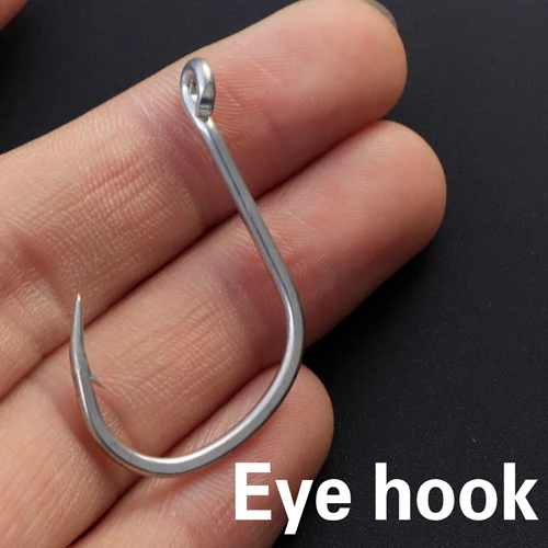 Eye hook 30 шт. Крючки для рыбалки морская щука рыболовные крючки для соленой воды высокое качество 1/0 2/0 3/0 4/0 крючок для джига рыболовные крючки для медленной ловли - Цвет: Eye hook