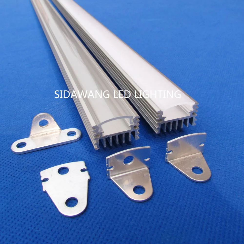 10 комплектов в упаковке по 1 м каждого алюминиевый светодиодный профиль с