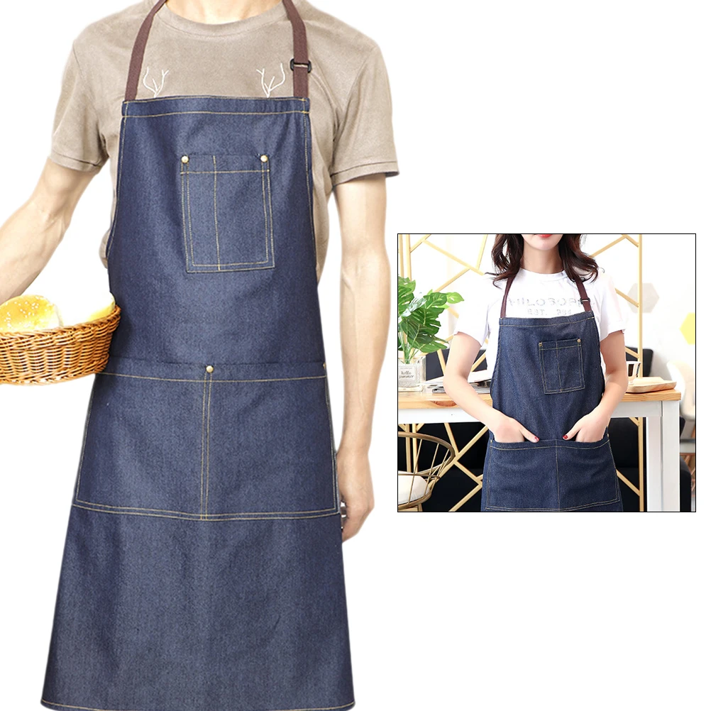 1 шт. Регулируемый джинсовый Рабочий Фартук для женщин и мужчин унисекс