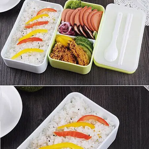 Японский микроволновый пластиковый Bento ланч бокс школьный контейнер для еды