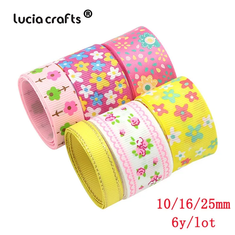 040054288 Style4 6y Lucia crafts 6 ярдов много вариантов печатные корсажные ленты лук Ремесло DIY Швейные материалы ручной работы аксессуары S0309 - Цвет: 040054288 Style4 6y