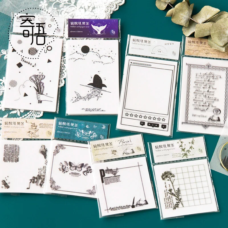 Лесная серия прозрачная бумага блокнот с цветами и буквами для школы офиса