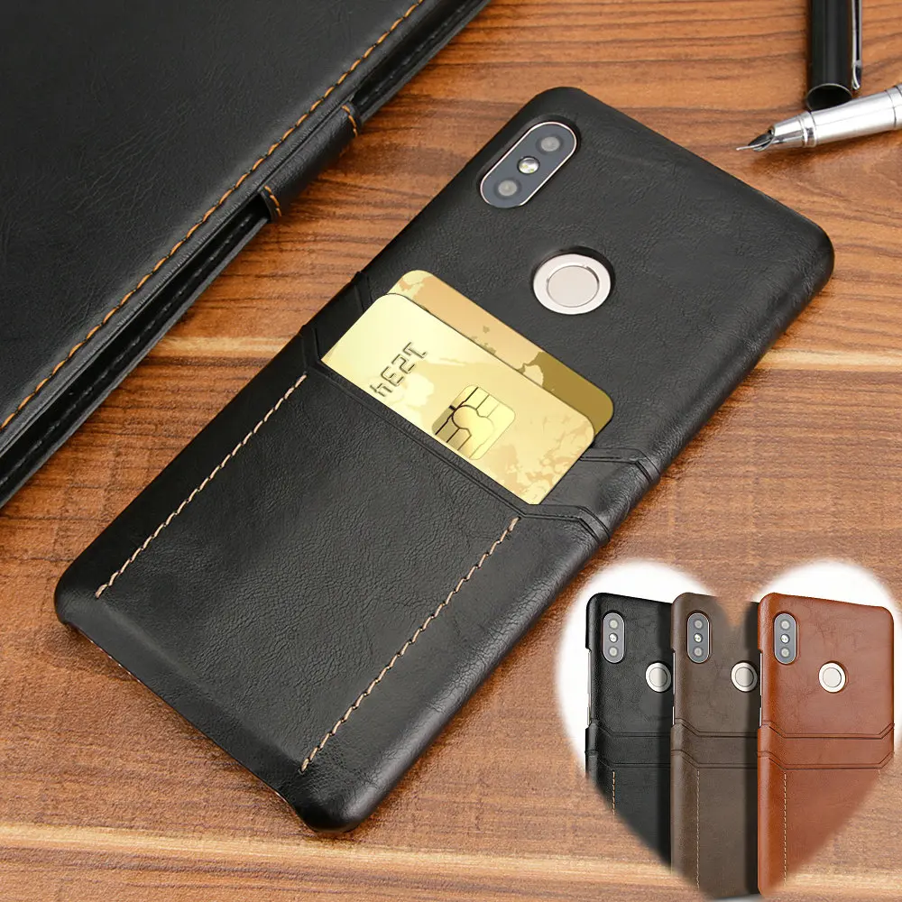Слоты для карт задняя крышка Xiaomi Redmi Note 5 Pro винтажный кожаный ПК Plus Redmi5 Coque Fundas |