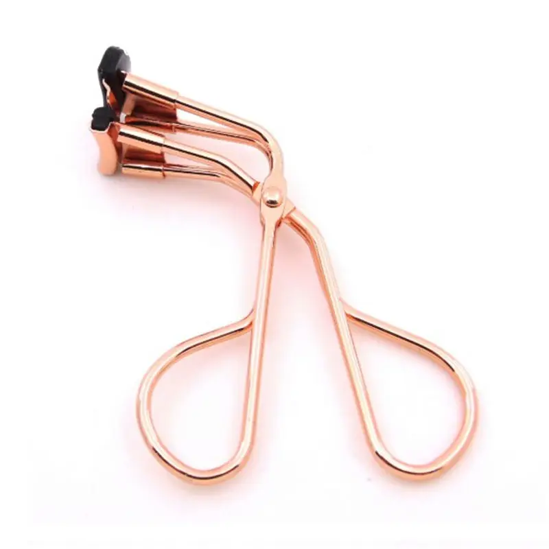 Rose gold 1 шт., профессиональные щипцы для подкручивания ресниц с ручкой, накладные ресницы, ламинированные клипсы, инструменты для красоты, аксессуары для макияжа для женщин и девушек - Цвет: Rose gold