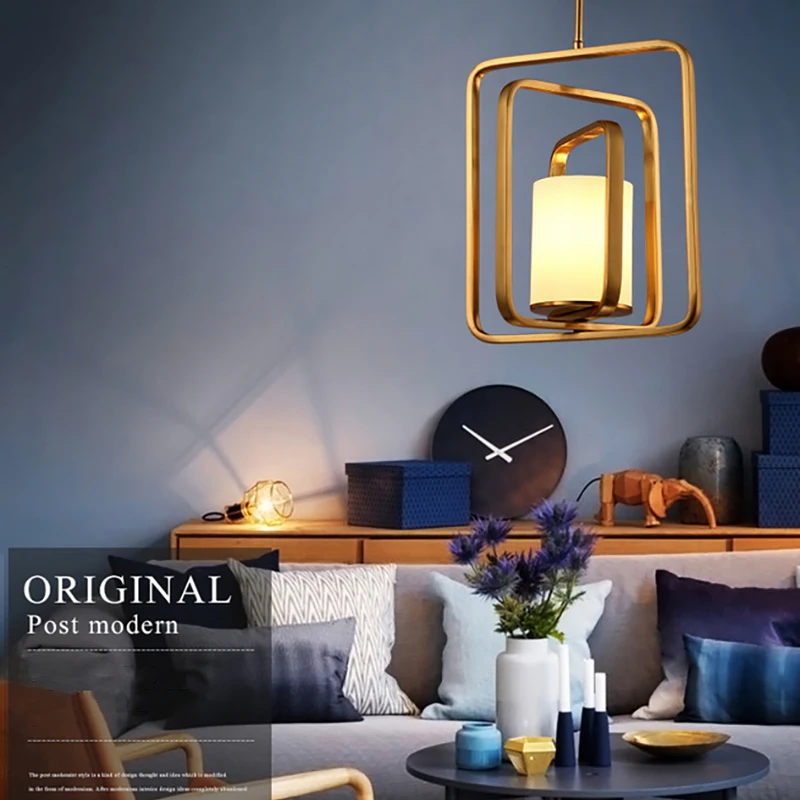 IKVVT Pendant Lights E27 Modern Golden Hanging Lamp Loft Creative Personality Light Fixtures For Restaurant Dining Living Room | Лампы и