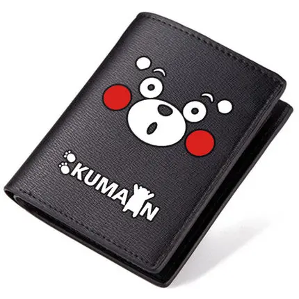 Модные бумажники KUMAMON короткие стильные светящиеся держатели из искусственной