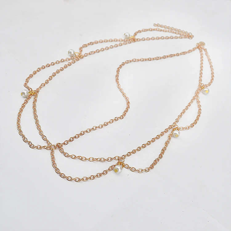 Богемная Женская цепочка с подвеской из бисера ювелирное изделие золотой лоб