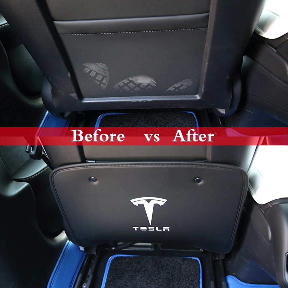 Новинка для Tesla Model3 S, заднее сиденье автомобиля из натуральной кожи, защита от ударов, защита от грязи, защита для детей, стильный автомобиль