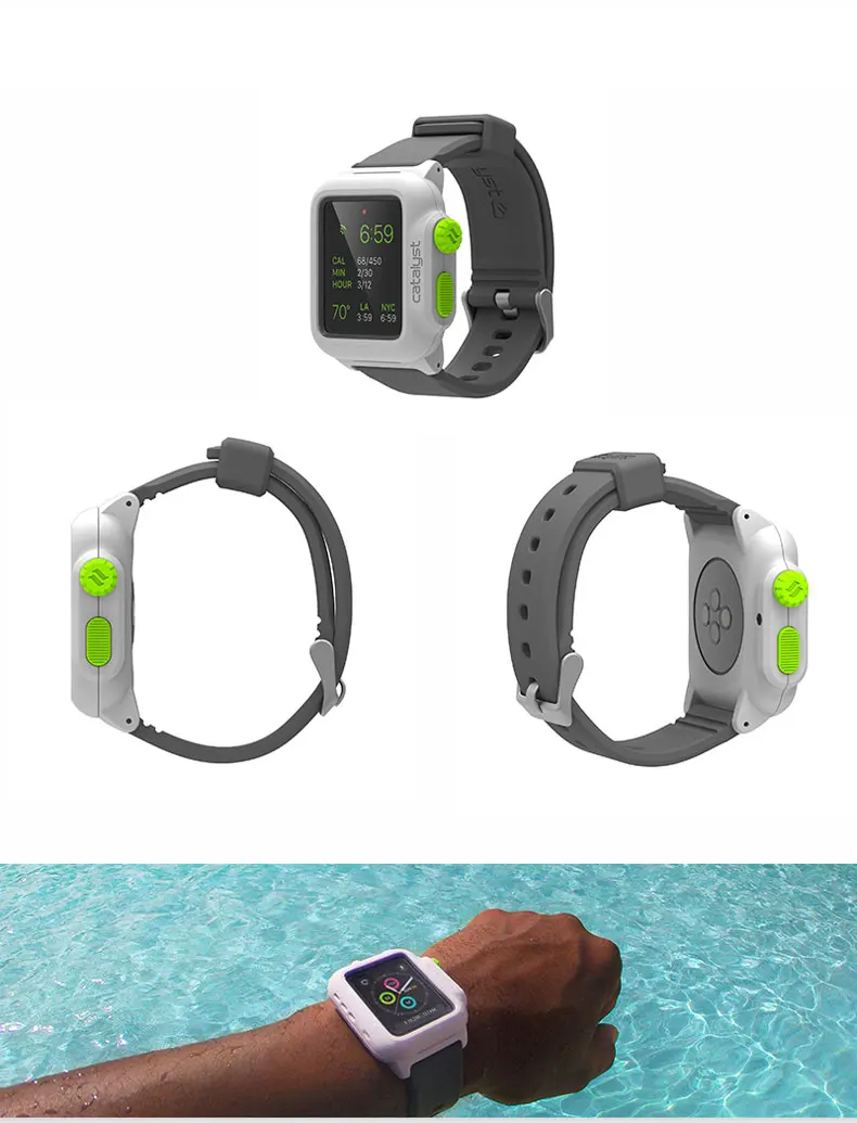 Военный водонепроницаемый чехол ремешок для Apple Watch band 42 мм Iwatch Series 3 2 спортивные часы с браслетом и защитным чехлом