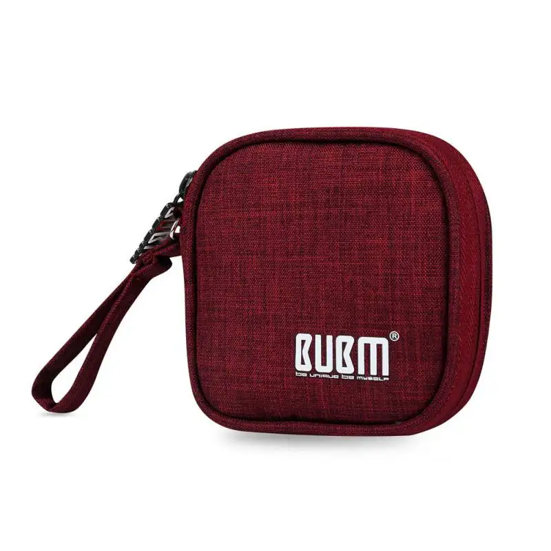 square red BUBM сумка маленькая электроника и аксессуары наушники/кабель изменение Кошелек Дорожная сумка дорожная сумка чехол для переноски - Цвет: square red