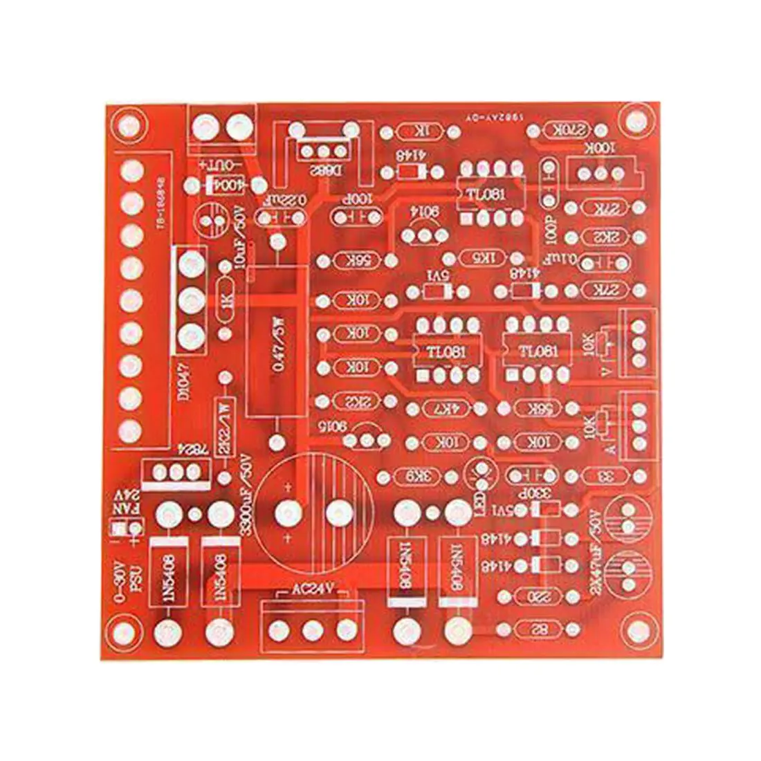 THGS красный 0-30V 2mA-3A постоянный Регулируемый источник питания DIY Kit PCB