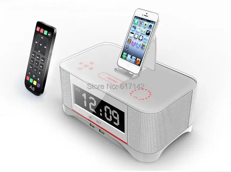 Koop A8 Bluetooth Speaker Draagbare Luidspreker Nfc Dock Station Voor Apple Samsung Ipod/Touch/Iphone 6/7/7 Plusclock Afstandsbediening