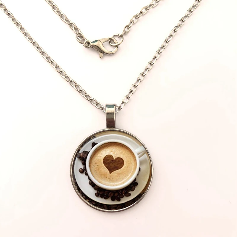 GDRGYB 2019 модное ожерелье капучино сердце кофе горячий шоколад искусство ювелирные