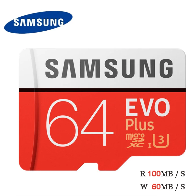 Карта памяти SAMSUNG EVO Plus класс 10 64 Гб 128 ГБ 256 ГБ SDXC U3 Micro SD TF карты 32 Гб SDHC U1 транс флэш для планшетных телефонов