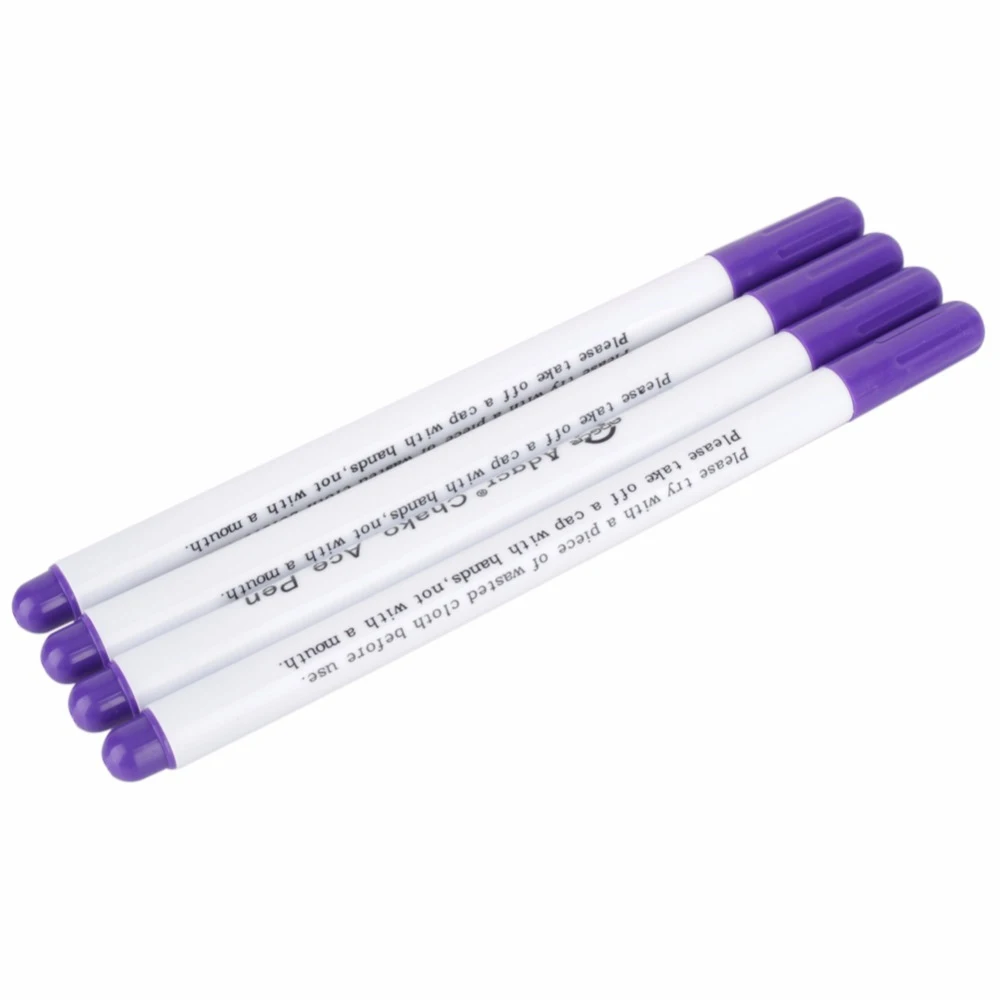 oneroom 4pcs Stitch Erasable Markers Soluble Cross Grommet Ink Fabric Marker Pens DIY Needlework Maker Pen Sewing 4 C | Дом и сад