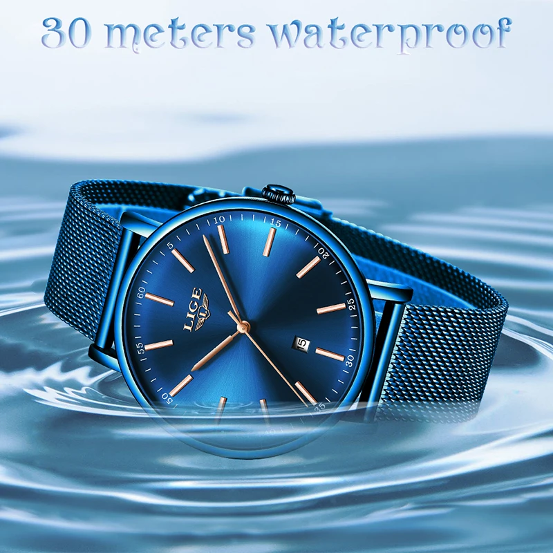 Relojes Hombre LIGE новинка 2019 мужские Модные Спортивные кварцевые часы от ведущего