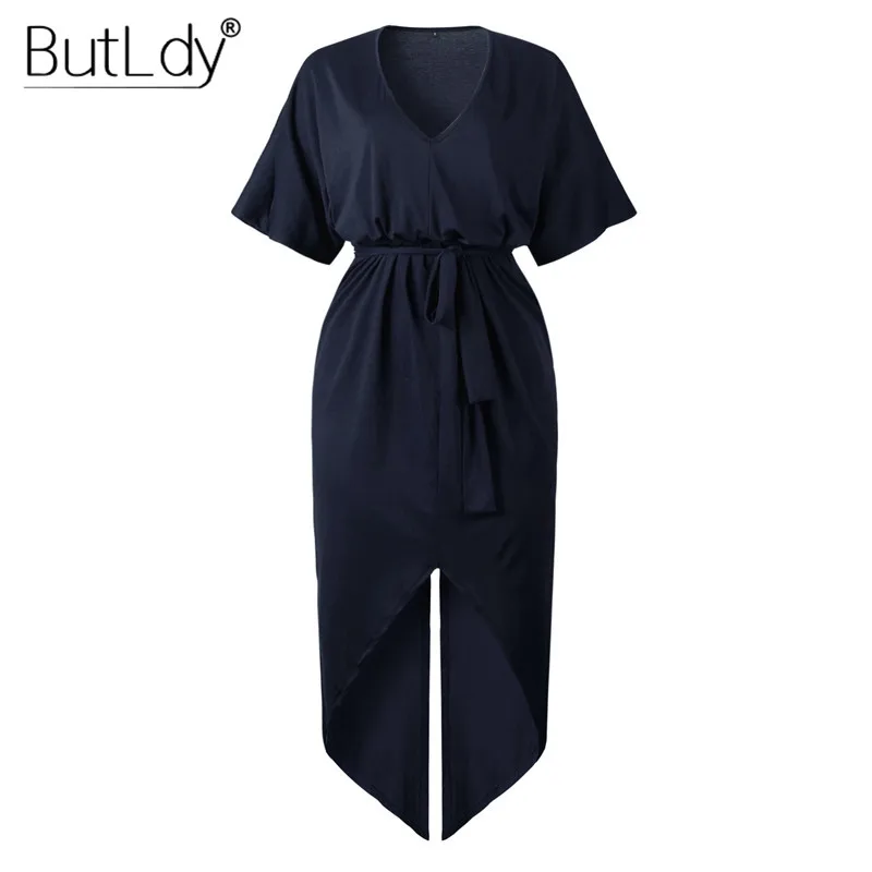 Платье женское длинное ассиметричное с коротким рукавом винтажное 2019 | Женская