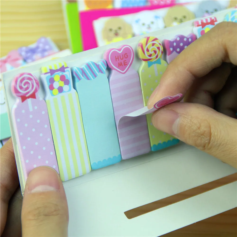 1 шт Kawaii канцелярские принадлежности Мультяшные животные маркер блокнот для заметок липкие флаги-закладки вкладка для указателей Липкие заметки бумажные наклейки-этикетки