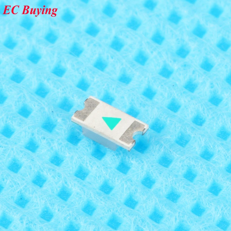 100 шт. 0603 (1608) Зеленый LED SMD чип лампа для поверхностного крепления SMT шарик ультра