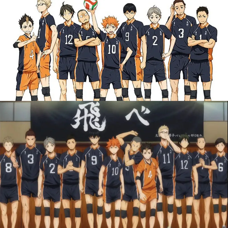 Voleibol Haikyuu Cosplay Костюм Karasuno High School волейбольный клуб Hinata Shyouyou спортивная одежда