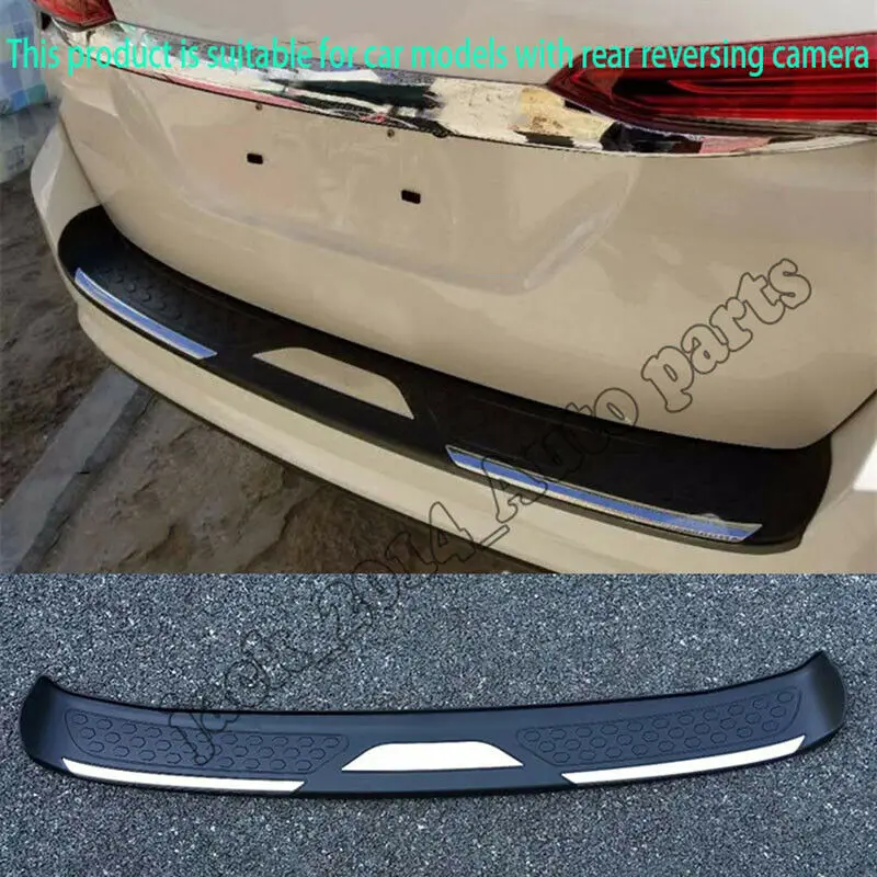 

Black Tailgate Rear Bumper Guards Cover Trim FOR TOYOTA FORTUNER SUV 2016 2017