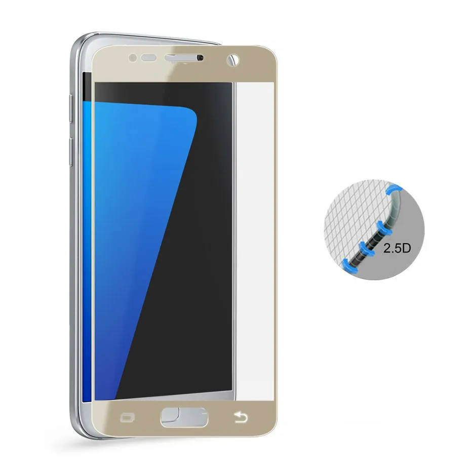Новая волоконная защита экрана с изогнутыми краями для Samsung Galaxy A3 A5 A7 2017 2016