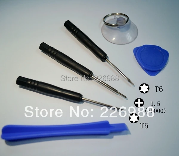 500 комплекты Phillips 1 5 (PH000) + T5 T6 6 in1 Ремонт мобильных телефонов tool kit разбирается
