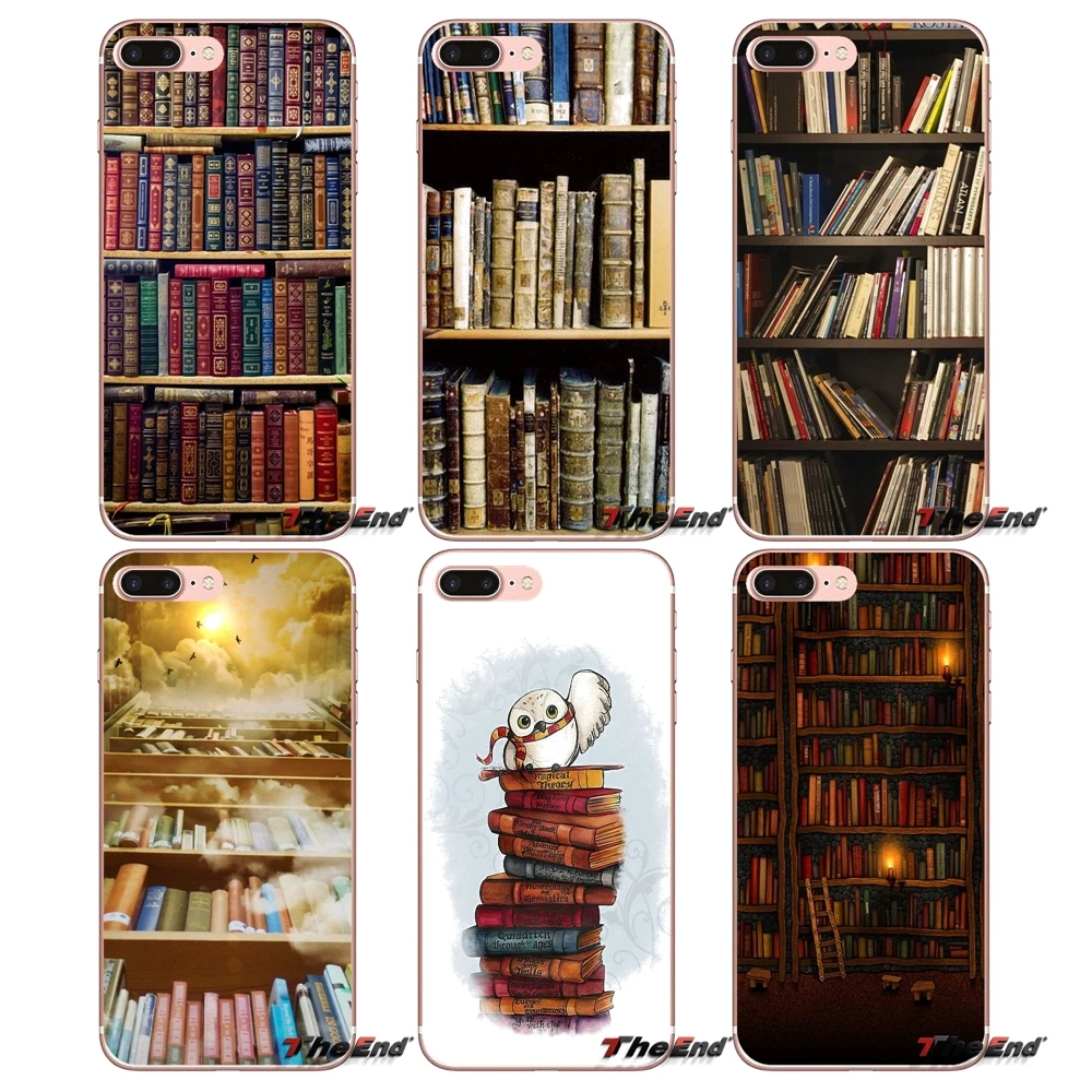 Phone Case Retro Book Shelf Bookshelf Library For HTC U11 One M7 M8 A9 M9 M10 E9 Desire 630 530 626 628 816 820 Motorola G G2 G3 | Мобильные