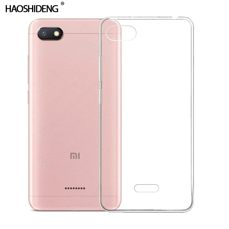 Чехол для Xiaomi Redmi 6A ТПУ Силиконовый прочный прозрачный мягкий чехол защитный на