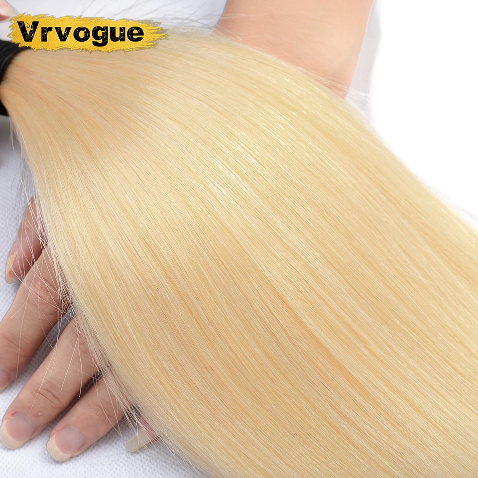 Vrvogue 613 пучки светлых волос прямые переплетения индийские волосы remy наращивание