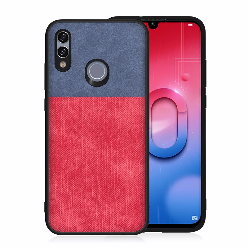 Для huawei Honor 8x Чехол Smart, силиконовый джинсовый тканевый противоударный чехол для Honor 10 9 Lite 10i V20 20i чехол для телефона - Цвет: Blue Red