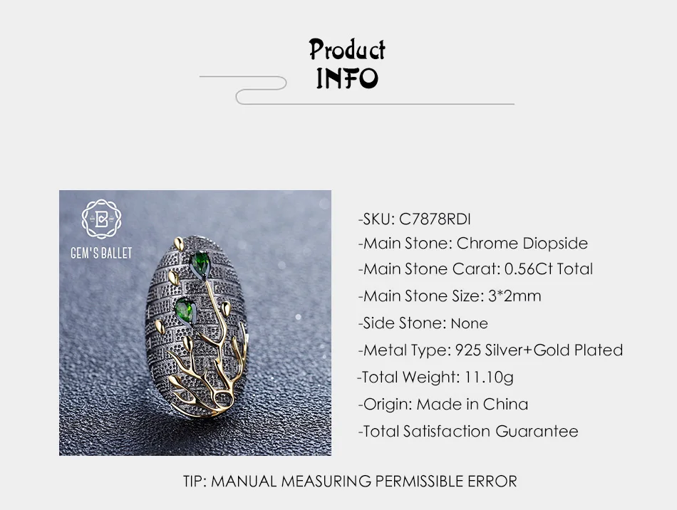 Gem балетки 0.39Ct натуральный аметист драгоценные камни палец кольцо 925 пробы серебра ручной работы кольца в виде веток для Для женщин Bijoux(украшения своими руками