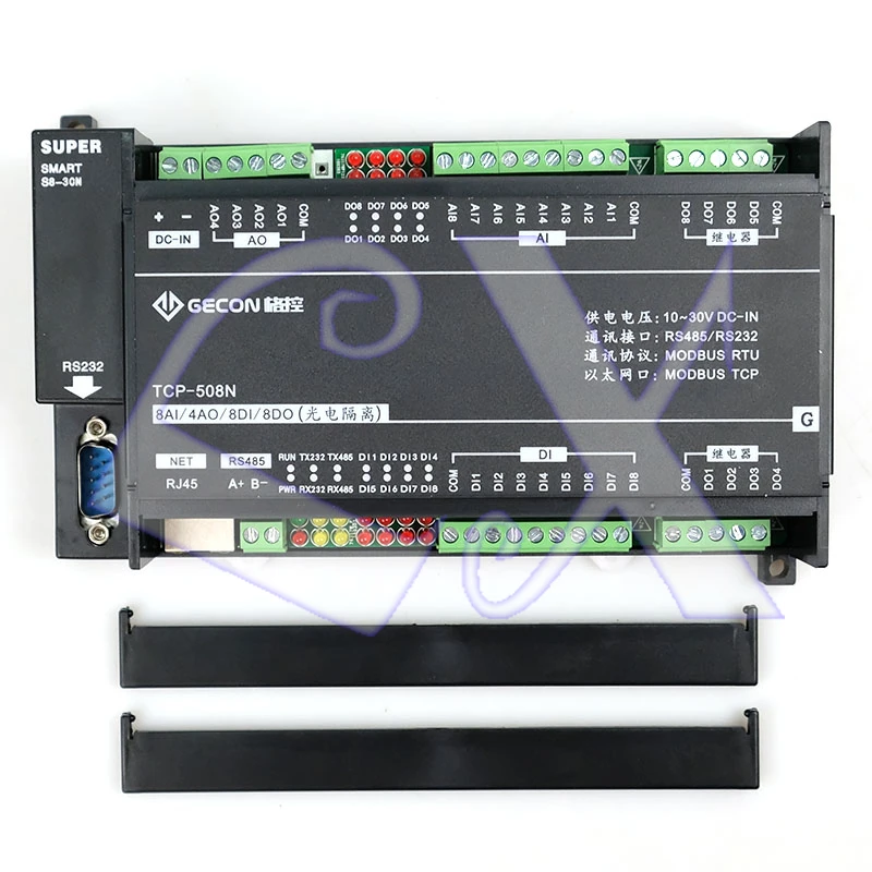 8AI аналоговый вход 4AO аналоговый выход 8DI переключатель вход 8DO реле Ethernet IO модуль RS485 RS232 MODBUS TCP& RTU
