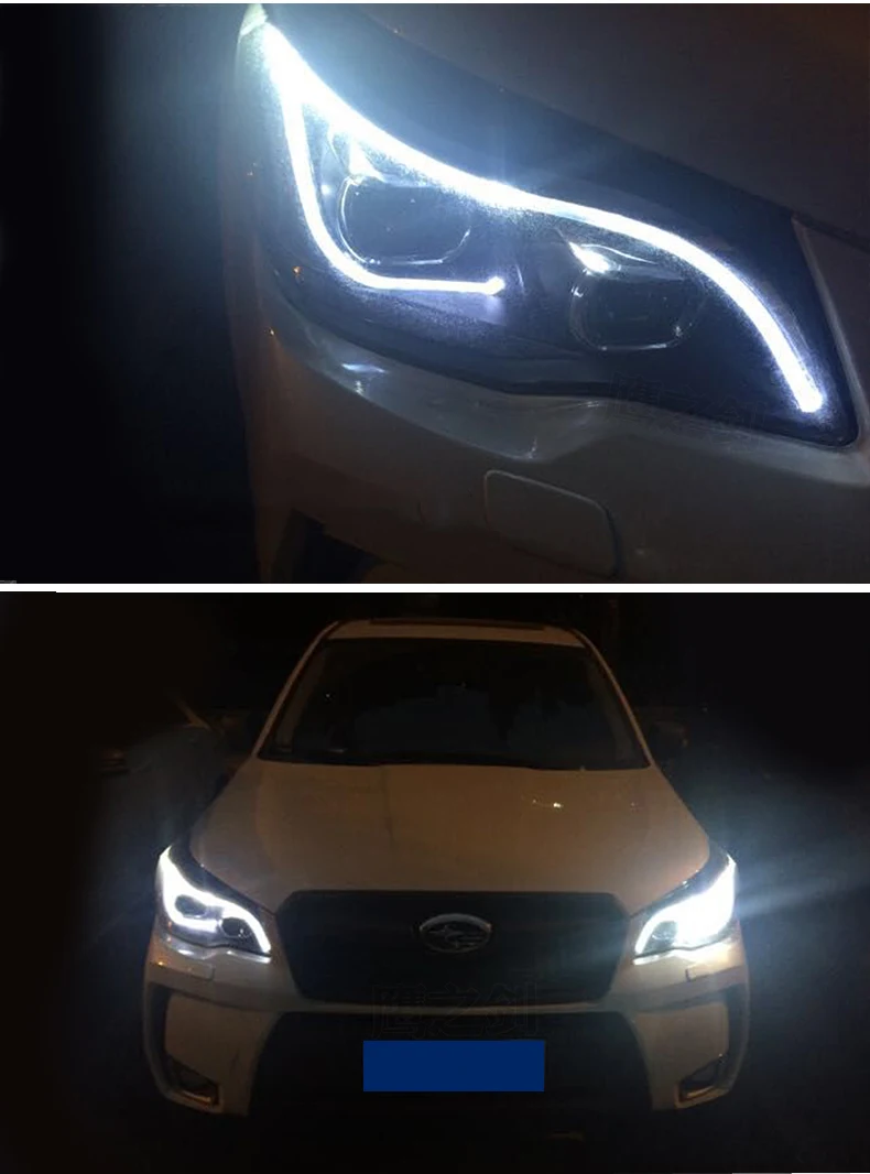 Автомобиль голове стиль лампы для Subaru Forester Фары для автомобиля 2012- светодиодные фары DRL H7 D2H HID вариант Ангел глаз би ксенон луч