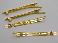 25 gold tone frog barrette clips clamps hair bow pin hairpins 60mm diy craft