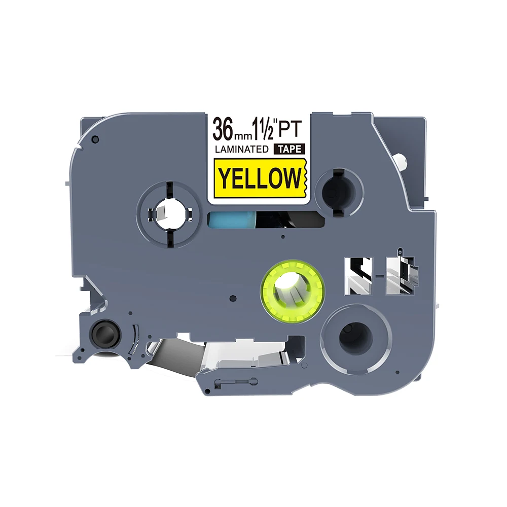 Black On Yellow 1 шт. совместимая лента Tz263 TZe-263 для Brother P-touch TZ ламинированные ленты 36 мм синий на белом PUTY принтер ленты - Цвет: Black On Yellow